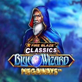 Fire Blaze Blue Wizard Megaways logo by Rarestone Gaming WinLion Casino