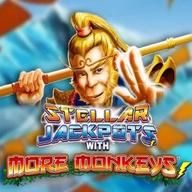 Stellar Jackpots with More Monkeys slot logo by Lightning Box Game at WinLion Casino